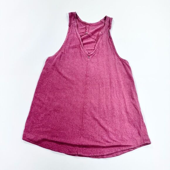 Eileen Fisher rust color linen asymmetrical tank PM - Picture 1 of 9